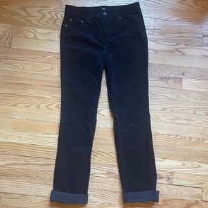 Black Corduroy Straight Leg Pants